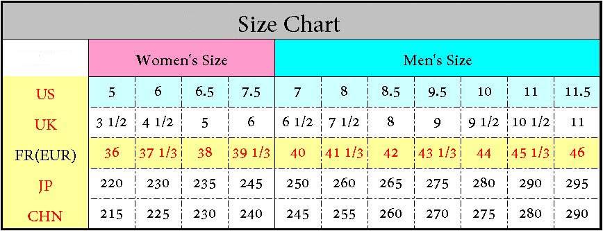 Yeezy Size Chart Uk